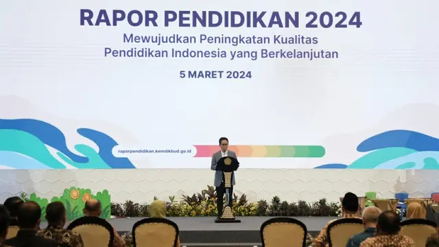 073980400 1709694655 Kepala Badan Standar Kurikulum Asesmen Pendidikan Anindito Aditomo dalam Pembukaan Acara Rilis Rapor Pendidikan 2024. Dokumentasi Panitia
