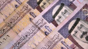 Ilustrasi mata uang riyal arab saudi 1